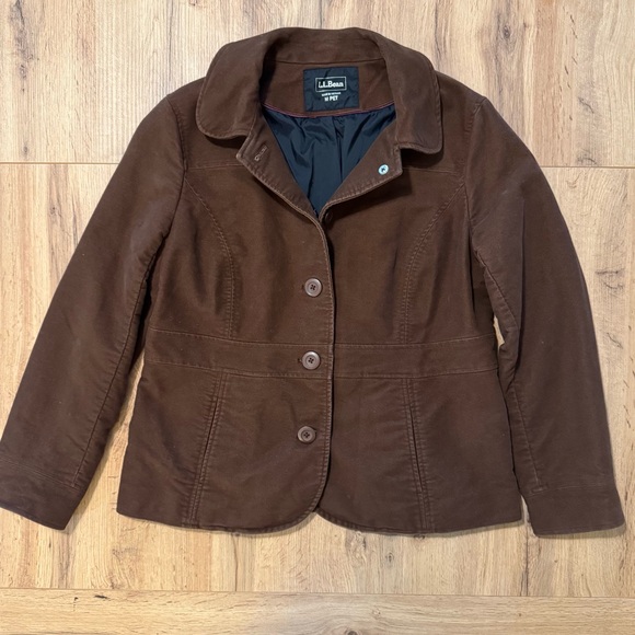 Vintage L.L. Bean Women's Chocolate Brown Cotton Coat - Picture 2 of 12